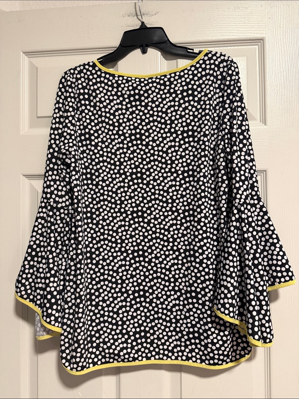 Coco Bianco Black and White Polka Dot Tunic with Yellow Trim - Picture 5 of 6